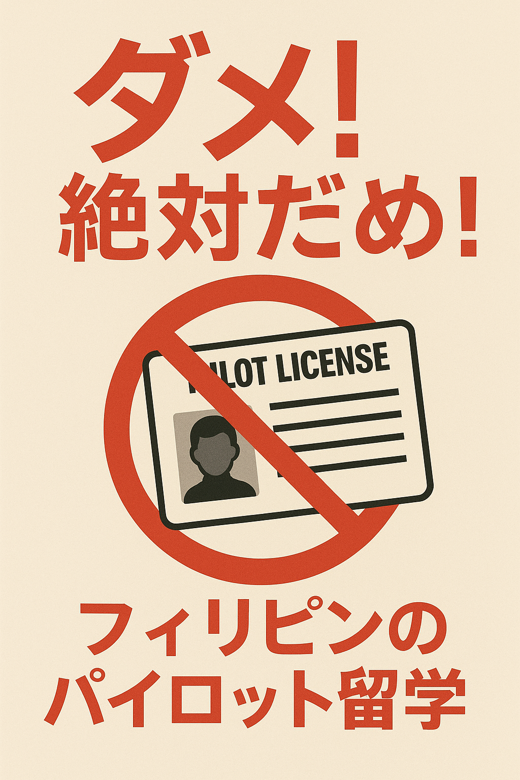 フィリピンのパイロット留学は絶対にダメです